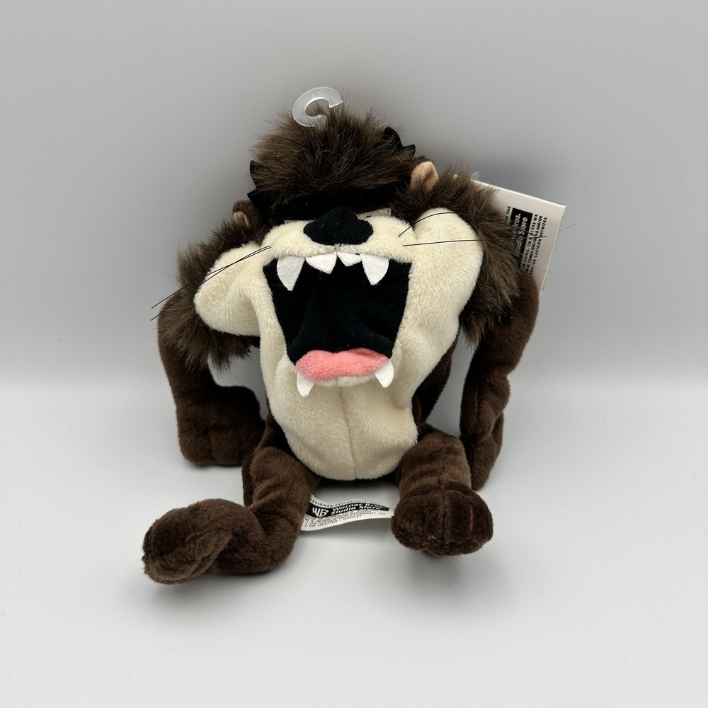 Vintage Looney Tunes Tasmanian Devil TAZ Plush 9 Inch Stuffed Animal Toy NWT